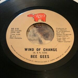 💥3/$20 Vintage RSO Vinyl Record - Wind of Change by Bee Gees